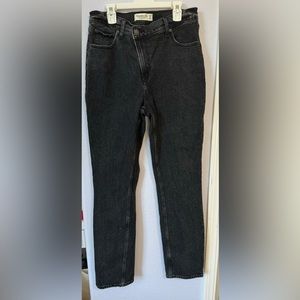 Abercrombie and Fitch 90s Slim Straight Ultra High Rise Jeans Black Size 27